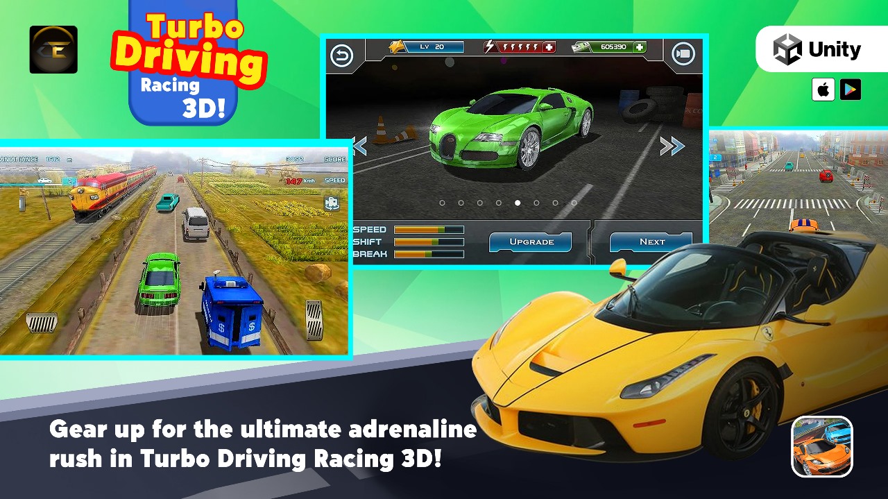 Effortless Navigation: Turbo Driving Racing 3D UI Overhaul